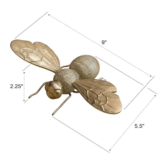 Hello Honey® 9" Gold Decorative Bee Figurine